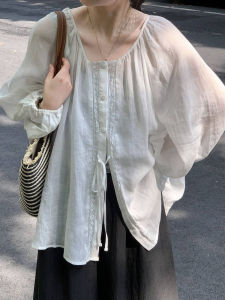 CHOEFULYN | Vintage French Style Lazy Wind Sun Protection Womens Shirt