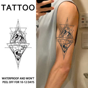 Sacred Horizons Natureand and Geometry Waterproof Temporary Tattoo Stickers Long-lasting for One to Two Weeks For Arm Leg.