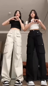 Celana Wanita Oversized Cargo Pants High Waist Stylish & Nyaman