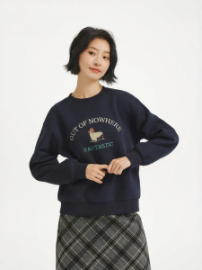 Hotwind | Pet Print Loose Fitting Hoodie