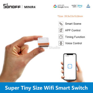 ITEAD SONOFF MINIR4 Mini WiFi Smart Switch Super Tiny Size Smart Light Switch Smart Home Relay Module APP Voice Control S1/S2 External Switch Control Detach Relay Mode