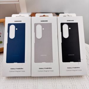 Samsung | Carbon Magnet Case For Samsung Galaxy Z Fold 8 Ultra Twill Carbon Fiber Texture Built-in Tempered Glass Screen Protector Funda