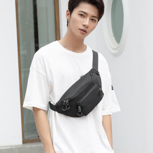 Trendy Brand Crossbody Bag Mens Versatile Casual Chest Bag Simple Ins Waist Bag Small Shoulder Bag Womens Overalls Crossbody Shoulder Bag