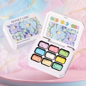 Sơn Móng Tay Dạng Gel Màu Dầu Macaron Không Cần Rửa Bóng Mượt Màu Đậm Gel Chuyên Dụng Cho Nghệ Thuật Làm Móng 2.5g*9 Miếng