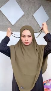 Hijab Bergo Tali Cringkel Airflow Size L: Jilbab Non Ped Kringkel yang Ergonomis dan Nyaman