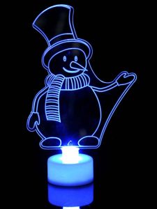 LED Christmas Colorful Night Light Santa Claus Snowman Christmas Tree Desktop Decorations Ornaments New Year Party Supplies Gift