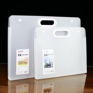 A4 File Bag Transparent Plastic 4K Handbag 8K Sketch Draft Collection Large Capacity Art Works Buggy Bag