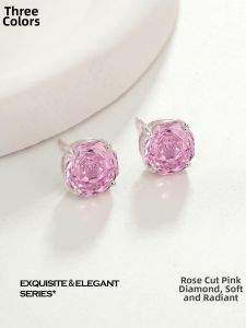 3COLOUR·S | Minimal Claw-set Rose Cut Zircon Earrings