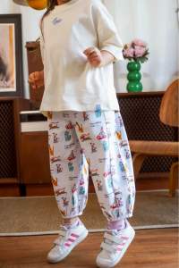 T!NY Kidswear - Dog Walking Club Balloon Pant กางเกงขายาวทรงบอลลูนลาย Dog Walking Club
