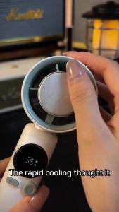 Portable Hand Held FanHigh Speed Turbo FanPersonal HandHeld Fan100 Gear Speed Wind10600RPM 8m/s max Digital Power & Speed Display4000mAhUSB Rechargeable Fan