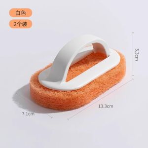 Bathroom Kitchen Tile Glass Cleaner Brush Sink Stain Removal Pot Wall Stove Front Net Cleaning Brush Sponge Household Tools