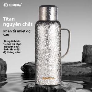 Bemega | Ấm Chè Giữ Nhiệt Titanium Nguyên Chất Dung Tích Lớn
