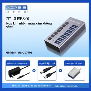 ACASIS | Hub Mở Rộng USB Đa Cổng Có Nguồn Điện Để Bàn