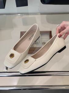 Low Heel Mary Jane Shoes Womens Spring Autumn 2025 New Small Fragrance Style Flat Soft Bottom Bean Bean Shoes Single Shoes