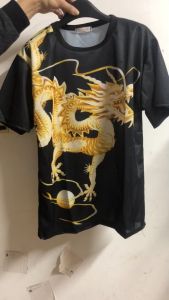 TAILOR 3D พิมพ์กางเกงขาสั้นแขนสั้นชุดลายมังกรสองชิ้นเยาวชนชายวัยกลางคนเสื้อยืดกีฬาลำลอง