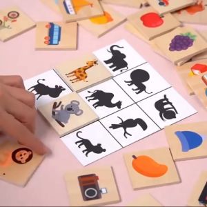 Mainan Edukasi SHADOW PAIRED / Mainan Edukatif Mencocokkan Bayangan / Cocok Bayangan Benda / Wooden Toys Matching Shadow / Mainan Edukasi Kayu Anak Shadow Match