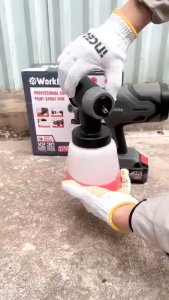 Máy phun sơn pin 10 cell WORKFIX WF-SG800M Bình 800ml - 650ml/phút 2 Kiểu phun - Bảo hành 12 tháng Không chổi than