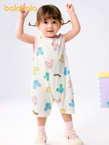 balabala Boys Girls Cotton Romper Summer 2025 Hundred Days Outfit Thin