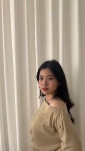 VANCY Top Miring Wanita & Kaos Rib Knit Kantoran