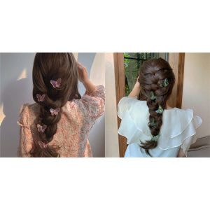 Butterfly Hairpins Set of 5 Womens Country Style Fairy Tale Forest System Fresh And Delicate Hair Accessories Side Clips