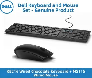 Dell | Wired Keyboard and Mouse Set for Multiple Devices