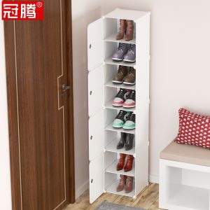 Modern Minimalist Home Entrance Indoor Multi-layer Mini Shoe Cabinet Plastic Material Easy-to-Assemble Shoe Rack for Dormitory
