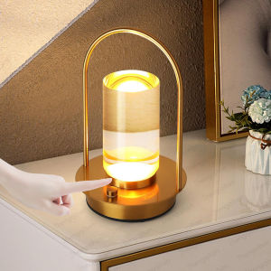 LED Table Lamp USB Rechargeabl Portable Touch Sensor Desktop Night Light Bedroom Night Light Reading Lamps Decor Light