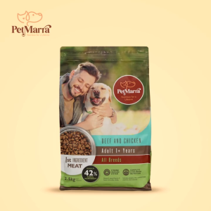 PetMarra Adult Dog Dry Food Beef and Chicken 1kg + Choice Cuts Can Beef Vegetables 170g BUNDLE