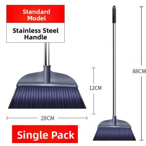 Large Broom for Courtyard Outdoor Hard Bristle Extended Household Sweeping Tool Durable Plastic Material for Balcony/Courtyard