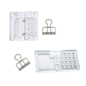 8/15 Grids Watercolor Palette Clear Acrylic Magnetic Mini Watercolor Empty Palette with Metal Clip