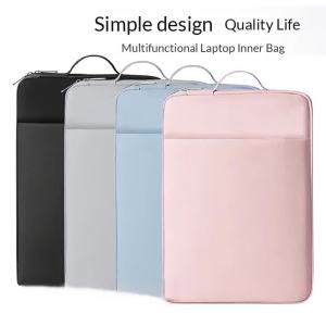 PU Leather Laptop Inner Bag 15/15.6 Inch Computer Bag Protective Cover With Handle Multifunctional Laptop Bag For MacBook Air 15