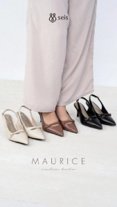 SEIS Maurice Mules Heels Wanita | Slingback Hak 7 cm