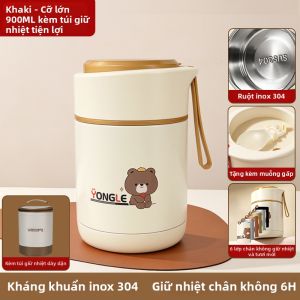 YONGLE | Hộp Cơm Bento Đa Lớp Cách Nhiệt Dung Lượng Lớn