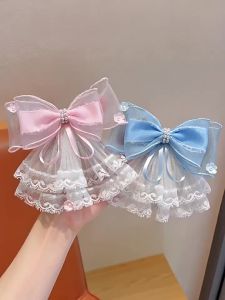 ENEN | Exquisite Fairy-tale Princess Top Clip Lace Pearl Hair Clip