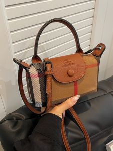 Retro Canvas Handbag Fashionable Work Bag Single Shoulder Slant Cross Dumpling Bag for Middle-Aged And Young People