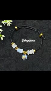 vòng tay tì hưu đá moonstone tự nhiên vip mix đồng điếu moonstone tự nhiên charm túi tiền moonstone bọc vàng tây charm cầu kim tiền vàng tây vòng tay đá phong thủy trang sức thiết kế đủ hóa đơn thẻ bảo hành