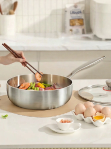 HANXIAO | Stainless Steel Non-Coating Frying Pan