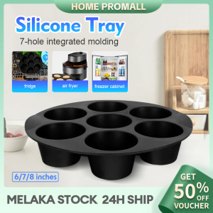 Silicone Cake Mold 7 Holes Air Fryer Microwave Baking Mold Food Grade Silicone Muffin Pan Cake Baking Accessories 硅胶蛋糕模