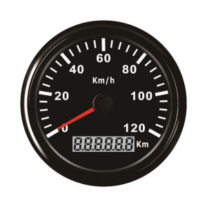 Rhaxel 85mm GPS Speedometer Odometer 0-120KM/H 0-200KM/H for Car Trucks Yachts SUV 12V 24Volts with Red Backlight