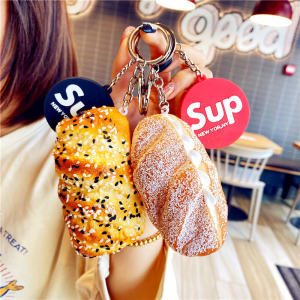 Squeezable Bread Keychain: A Cute Stress Relief Gift & Creative Festival Supplies