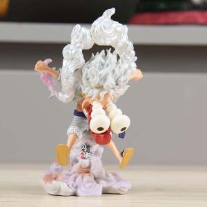Dream Town Q Version Surprised Luffy Anime Model Car Decorations Collectible Figure Statue One Piece Shipwreck Scene Collection