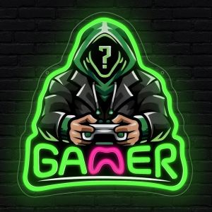 Gamer Neon Sign USB Powered LED Neon Light for Party Gaming Room Bar Bedroom Aesthetic Decortion Birthday Gift Art Wall Lights