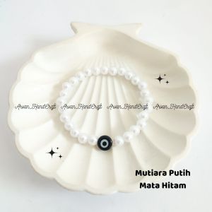 Gelang Devil Eye Mutiara Model Simpul // Gelang Mata Dewa Mutiara Simpul