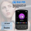 APWIKOGER Máy Nghe Nhạc MP3 Di Động Kẹp Thể Thao Máy Nghe Nhạc Có Âm Thanh HiFi Bluetooth 5.2 Màn Hình 1.8Inch Đài FM Chức Năng Sách Điện Tử Nhẹ Máy Nghe Nhạc Dành Cho Học Sinh Sinh Viên. 