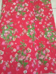kain katun lokal motif bunga - bahan cotton hijab polycotton baju gamis per satu meter