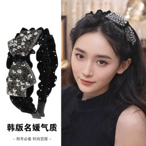 Velvet Hair Hoop Womens Fashion High Hairline Butterfly Knot Hair Clip Stylish Hairband New 2025 Elegant Hair Accessories