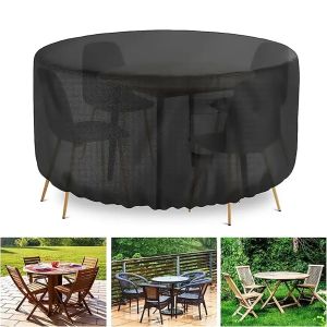 Waterproof Round Patio Awning – Suitable for Table and Chair Sets | Outdoor Furniture Protection Dustproof and UV-Resistant