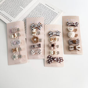 Baby Girl Small Hair Clips Hair Quantity Toddler Baby Bangs Clip Milk Coffee Butterfly Knot Cartoon Hair Accessories