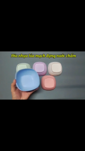 [Hàng tặng] Đĩa nhựa lúa mạch sâu lòng ST GROUP đựng nước chấm 9cm nhiều màu siêu xinh chất liệu thân thiện môi trường phong cách vintage Bắc Âu dễ vệ sinh