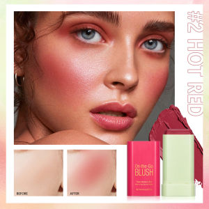 Warm Blush Multi-Use Blusher Solid Stick Moisturizing Blusher On Cheek Face Makeup Tool Multi-Use And Waterproof